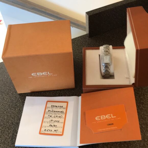 Ebel Brasilia Watch with 34 Diamonds Mother of Pearl Dial with Box & Certificate main image 4